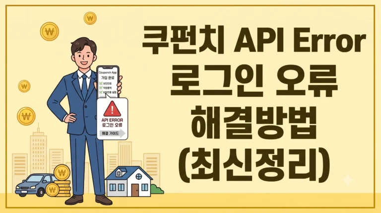 쿠펀치 api error 로그인 오류 해결방법 총정리 3 쿠펀치 api error 로그인 오류 해결방법
