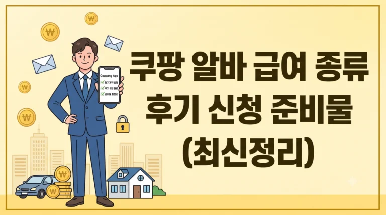 쿠팡 알바 급여 종류 후기 신청 준비물(최신 가이드) 5 쿠팡 알바 급여 종류 후기 신청 준비물