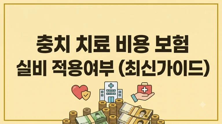 충치 치료 비용 보험 실비 적용여부