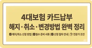 4대보험 카드납부 해지 취소 변경방법 5 4대보험 카드납부 해지 취소 변경방법
