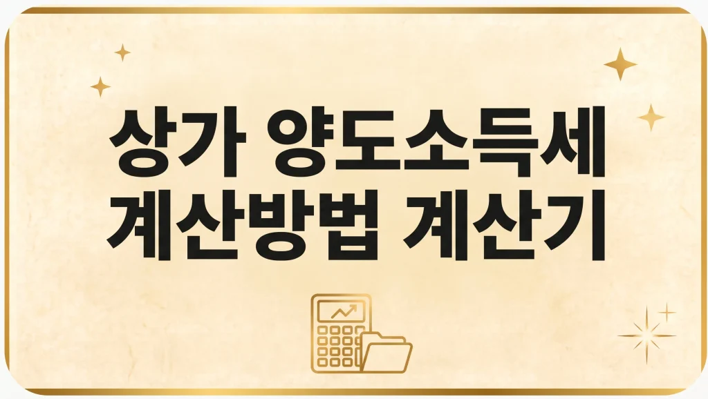 상가 양도소득세율표 계산기 절세방법 총정리 1 Gemini Generated Image aqwog1aqwog1aqwo
