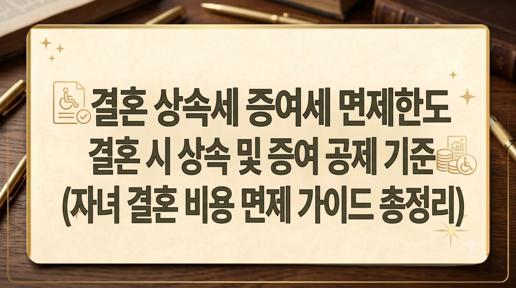 결혼 상속세 면제금액 한도 신고방법 3억 최신가이드 1 Gemini Generated Image auecmoauecmoauec