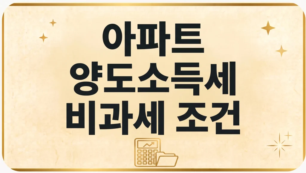 아파트 양도소득세 비과세 조건 대상 신고방법 총정리 1 Gemini Generated Image nw5v0enw5v0enw5v