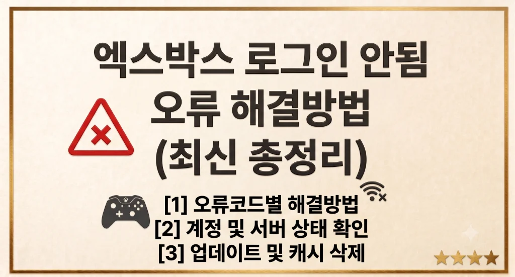 엑스박스(xbox) 로그인 안됨 오류 실패 원인 해결방법 1 Gemini Generated Image seknffseknffsekn