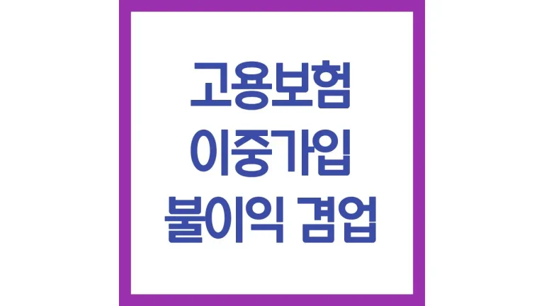 고용보험 이중가입 불이익 겸업 투잡 회사통보 총정리 6 고용보험 이중가입 불이익 겸업 투잡 회사통보 총정리