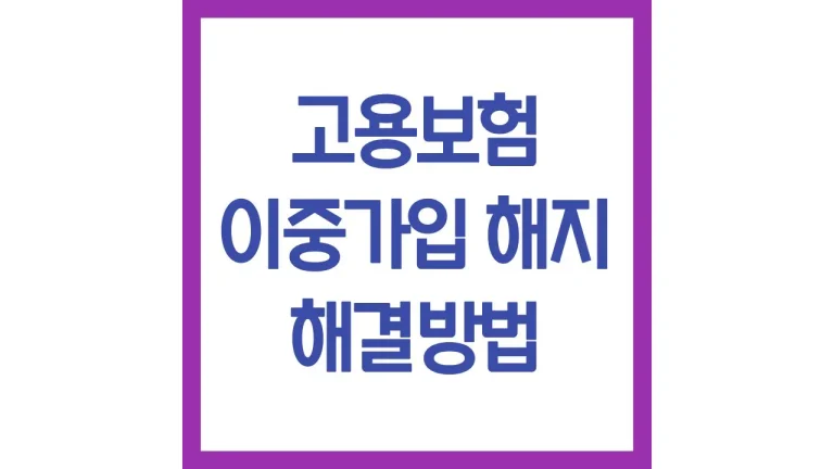 고용보험 이중가입 해지 해결방법 취소신청 주사업장 총정리 5 고용보험 이중가입 해지 해결방법 취소신청 주사업장 총정리