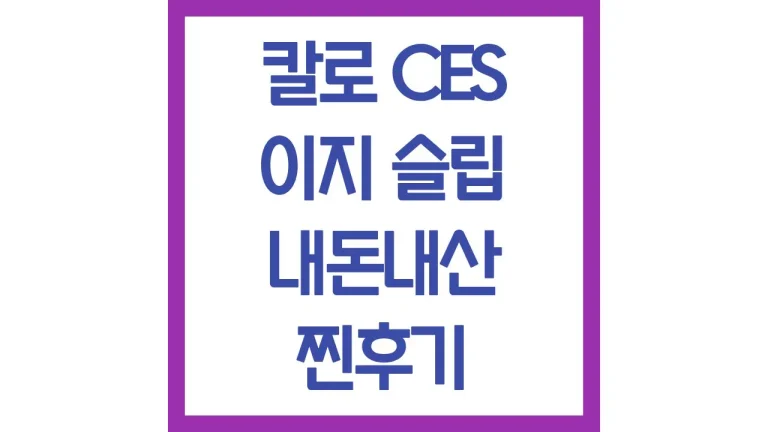 칼로 CES 이지 슬립 내돈내산 찐후기 수면변화 부작용 한달사용 총정리 8 칼로 CES 이지 슬립 내돈내산 찐후기 수면변화 부작용 한달사용 총정리