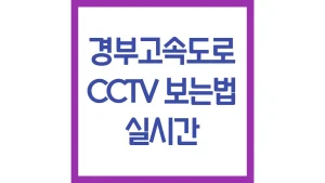 경부고속도로 교통상황 실시간 cctv 보는법 서울방향 상행선